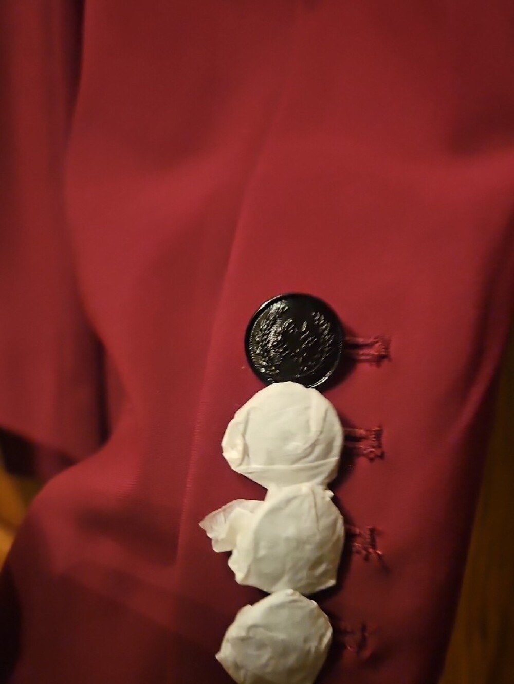 Sz 16/ NEW Wine Suit Double-Breasted Blazer + 14 Pants. Paper Still On Buttons. - Picture 7 of 8